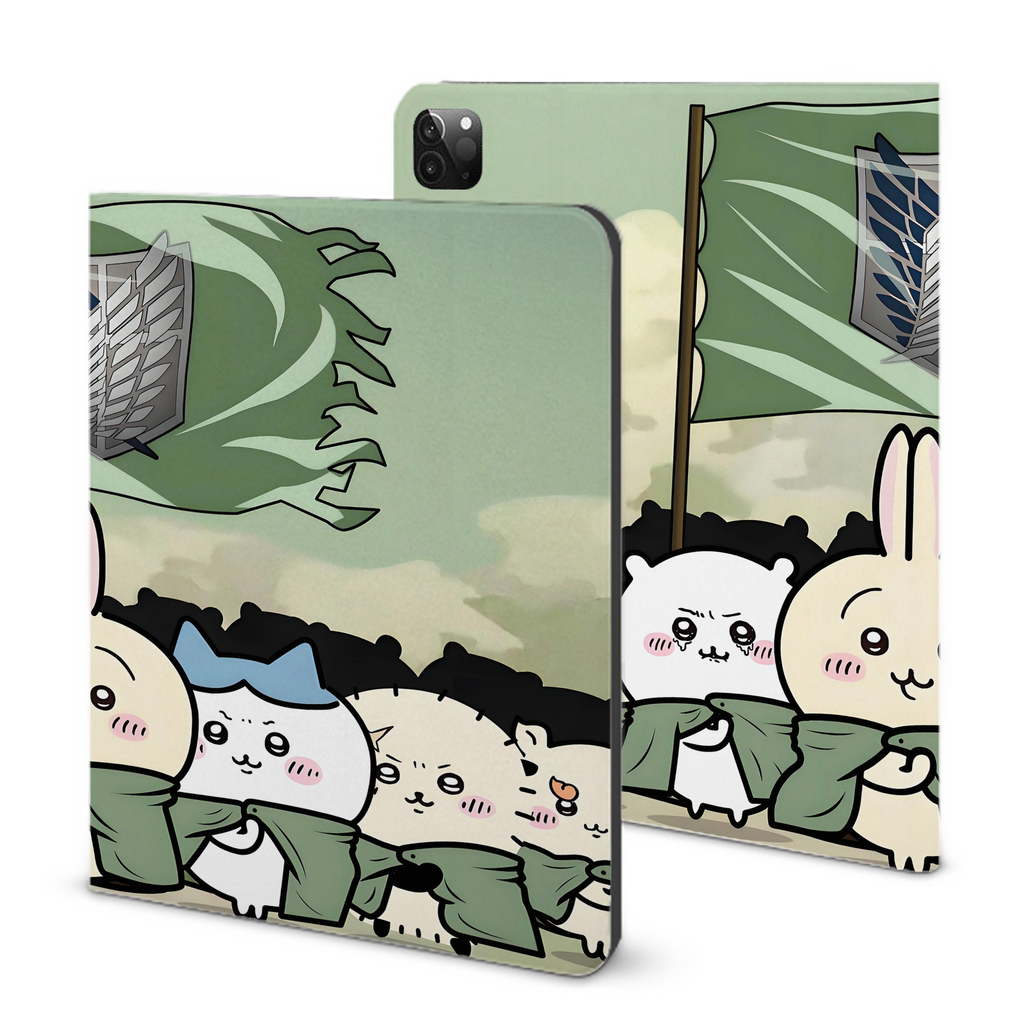 （画像用） ちいかわ Chii-kawa IPadケース ペンホルダー付き ブックスタイルデザイン